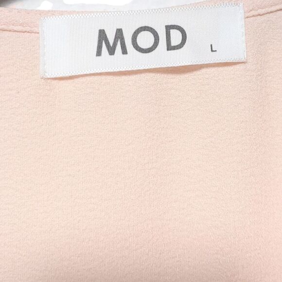 MOD Blush Pink Gilet Open Front Long Vest L - Picture 4 of 6